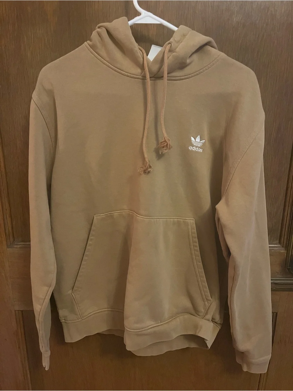 adidas Tan Trefoil Pullover Hoodie